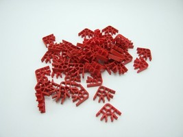 50 K&#39;nex 3-Way Connector Red Replacement Part Piece Plastic 90904 Expansion - £3.47 GBP