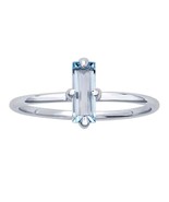 14K White Gold Baguette Sky Blue Topaz-Set Ring Item No. 6795687 - £366.12 GBP