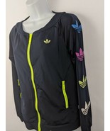 Adidas Firebird Trefoil Color Sleeve Zip Up Track Jacket Navy Blue Women... - £32.68 GBP