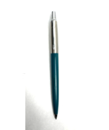 Vintage Parker Jotter Ballpoint Pen Turquoise Stainless Brass Thread Log... - $39.68 CAD