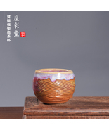 Artisanal Wood-Fired Jun Porcelain Tea Cup: Jideqiang Unique Kiln Change Glaze - €772,86 EUR