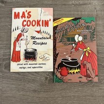 Vtg Lot Of 2 Hillbilly Cookin  &amp; Ma’s Cookin Mountain Recipes - £10.41 GBP