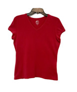 Prospirit Athletic Gear Womens Medium Red V-Neck Cap Sleeve Soft Y2K T S... - €8,64 EUR