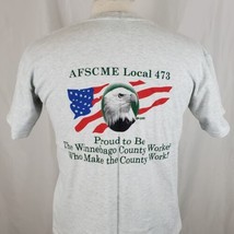 AFSCME Trade Union T-Shirt Medium Winnebago County Municipal Employees L... - $14.99