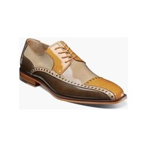 Stacy Adams Plaza Modified Cap Toe Oxford Shoes Leather Olive Multi 25608-302 image 4