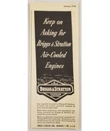 1948 Print Ad Briggs &amp; Stratton Air-Cooled Engines 4-Cycle Milwaukee,Wis... - £7.80 GBP