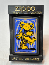 1996 Zippo Lighter Grateful Dead Dancing Bear Black Matte Rock Art - £71.40 GBP
