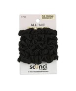 Scunci Mini Washable Scrunchie Hair Ties, Black, 6 Count - $4.95