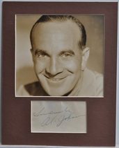 Al Jolson Signed Page &amp; Photo - The Jazz Singer - The King Of Blackface w/COA - £251.26 GBP