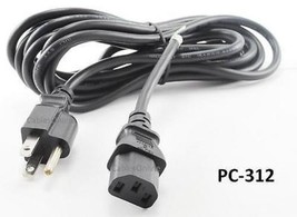 12Ft Ac Power Cord C13 Cable With 3-Conductor Pc Power Connector, - £14.87 GBP