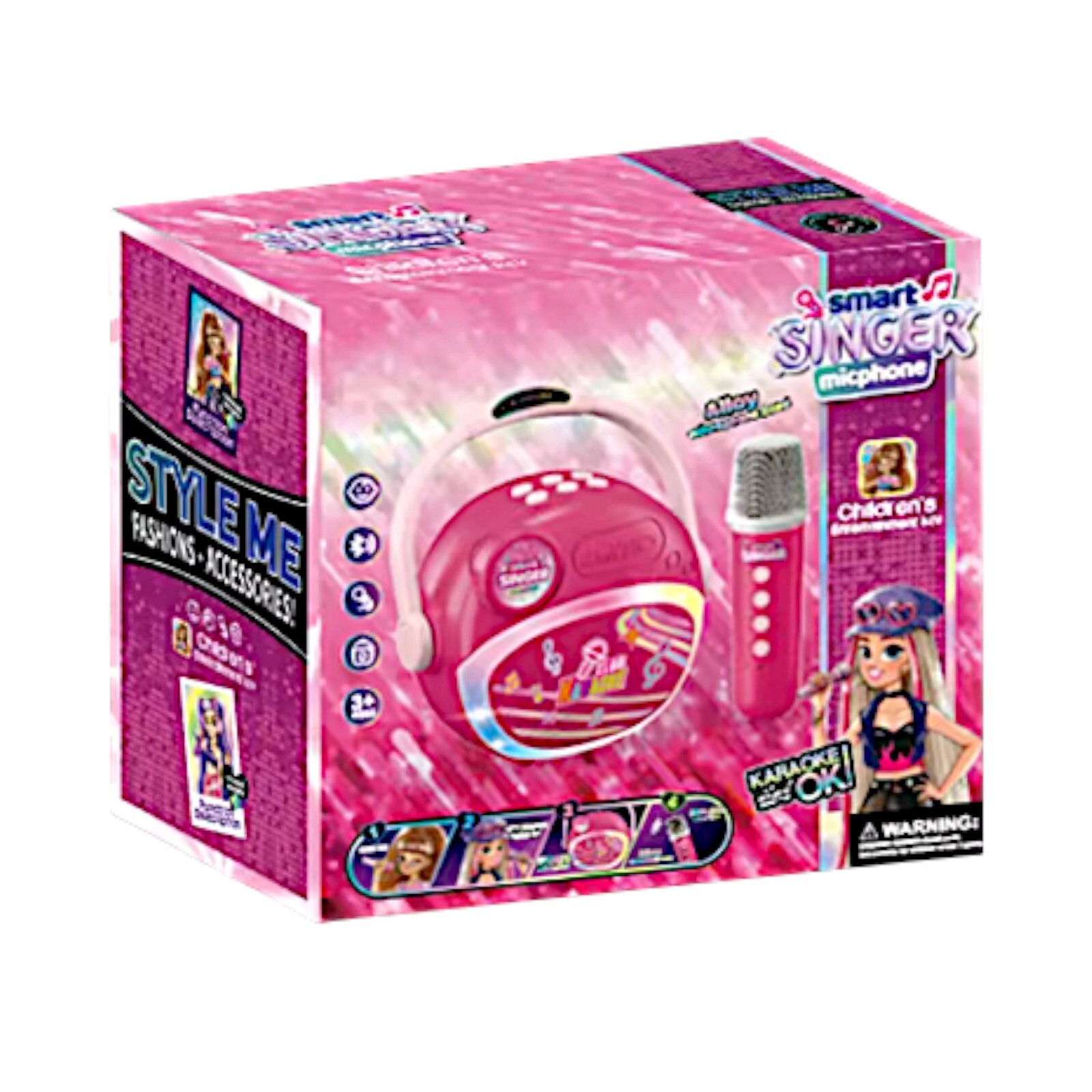 Smart Singer Karaoke Machine 2 Microphones Wireless BT Speaker Home Party Set Item image 13