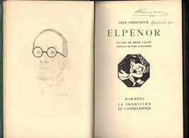 Elpénor 1927 Jean Giraudoux  Rene Lalou Marc Saint Saëns Numbered - £73.08 GBP