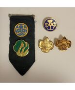 Vintage Lot of 5 Girl Scout of America Pins - $377.45 MXN