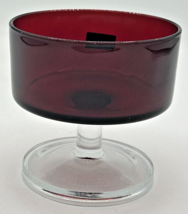Vintage Luminarc Ruby Red Dessert Glass SKU U217 - £5.53 GBP