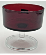 Vintage Luminarc Ruby Red Dessert Glass SKU U217 - £5.58 GBP