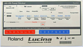 Roland Decals / Stickers / Labels in SPANISH for Roland AX-09 Lucina Synthesizer - £15.52 GBP