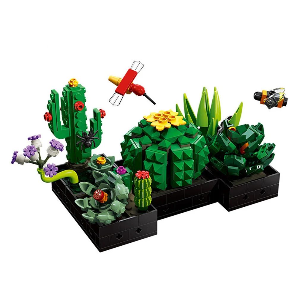  succulent plant potted plant home decoration ornaments building blocks bricks toys for thumb200