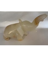 Vintage banded onyx elephant figurine - £66.89 GBP