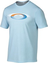 Oakley Mens Blur Ellipse Tshirt Mist Blue-Small - $18.80