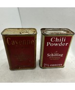 VINTAGE LOT OF 2 A. SCHILLING &amp; CO 1930’S-1940’S SPICE TINS - $14.84