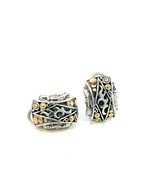 John Hardy Estate Post Omega Back Earrings Sterling Silver 18k Y Gold JH70 - €415,28 EUR