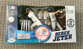 New York Yankees Derek Jeter 2 Pack Commemorative Deluxe Boxed Set Used GRY/WT!! - £30.88 GBP