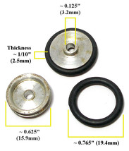 1pr 1960s TRADESHIP Japan 1/24 1/32 Slot Car ALUMINUM FRONT WHEELS 3x16m... - £3.98 GBP