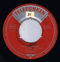 Jo Roland wit Willy Berking Melodie d&#39;amour 45 rpm Was ist schon dabei - $7.30