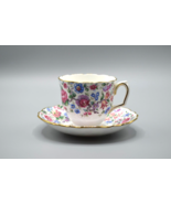 Crown Staffordshire Bone China Tea Cup and Saucer Floral Pattern England... - £18.99 GBP