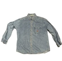 VTG 90s Twenty X Denim Wrangler Denim Button Down Size Large - £18.52 GBP