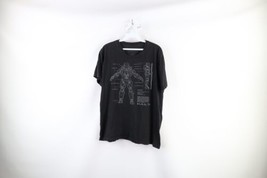 Vintage Halo 5 Mens Large Faded Spell Out Video Game Promo T-Shirt Black Cotton - £27.36 GBP