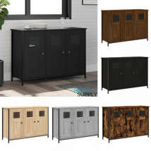 Industrial Wooden Large 3 Door Home Sideboard Storage Cabinet Unit Metal... - £100.14 GBP+