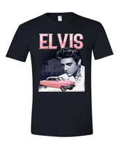 Elvis Presley black shirt unisex mens or woman size Large xlarge pink Ca... - $536.22 MXN