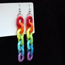 2021 NEW Long Drop Dangle Nepal Rainbow Lesbian LGBT Earrings for Women Girls Pr - £6.82 GBP