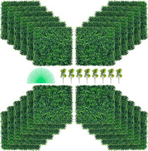 24pcs 20&quot; X 20&quot; Grass Wall Artificial Boxwood Panels Boxwood Hedge UV for Fence - £135.88 GBP