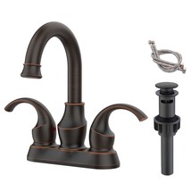 Oil Rubbed Bronze Bathroom Faucet with 2-Handle and 360 Degree Rotating Spout, C - £106.50 GBP