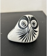 Vintage Tonal Mexican Pottery Owl Bird on Back Ceramic Folk Art Flower - $21.69 CAD