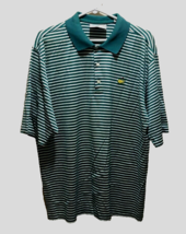 Masters Golf Shop Augusta Georgia Cotton Green 60&#39;s Striped 2-Ply Polo S... - £10.54 GBP