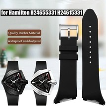 25mm Silicone Rubber Watch Band Strap Fit Hamilton Ventura H24655331 H24615331 - $23.69+
