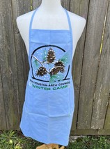 Vintage Blue Sam Houston Council Winter Camp Boy Scouts Adult Cooking Apron - £14.11 GBP