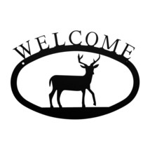 Village Wrought Iron Deer Welcome Home Sign Small - £19.00 GBP