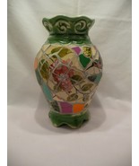 Broken China Mosaic Tile Vase, 8&quot; tall - $22.09 CAD