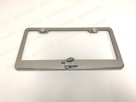 3D RABBIT Emblem Badge Stainless Steel Chrome Metal License Plate Frame ... - $23.10
