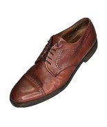 Salvatore Ferragamo Cap Toe Dress Shoes Mens 11 D Brown Leather Vibram G... - £46.70 GBP