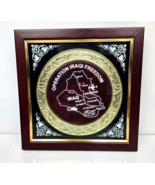 Operation Iraqi Freedom Decorative Gold Plate Plaque in Shadow Box Frame 9&quot; - £31.33 GBP