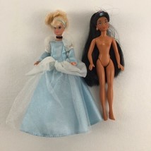 Disney Princess Vintage 90s Cinderella Doll Aladdin Princess Jasmine Figures Lot - $19.75