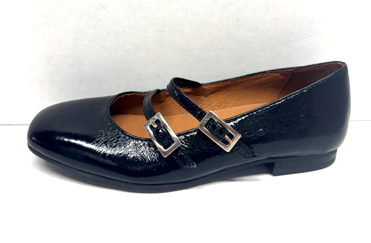MIZ MOOZ WOMEN'S SLIP ON DOUBLE BUCKLE  FLATS SHOES BLACK  37EU / 7US  # K-86 Item image 3