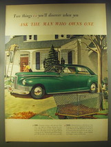 1946 Packard Deluxe Clipper Ad - Two things you'll discover when you ask - $18.49