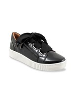 EOS Women&#39;s Jovi Leather Casual Zip Up Lace Up Sneakers Black Leather - $372.30 MXN