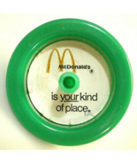 McDONALD&#39;S Is Your Kind Of Place 60s 70s Vtg GREEN TOY TOP With Paper In... - £10.14 GBP